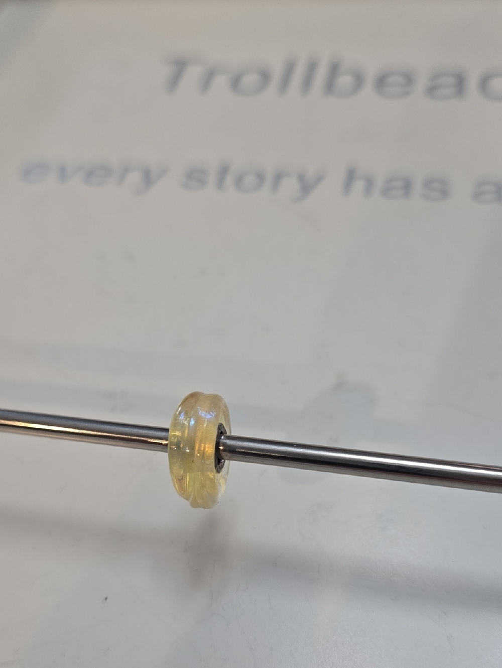 Trollbeads Pale Yellow Glass  Bead
